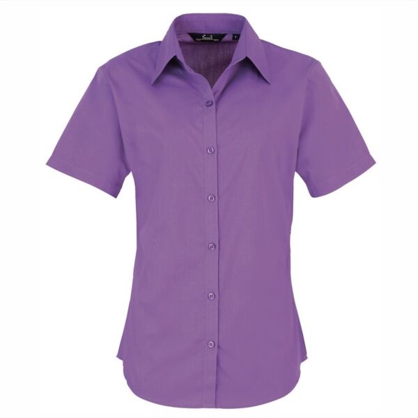 Women's short sleeve poplin blouse Thumbnail